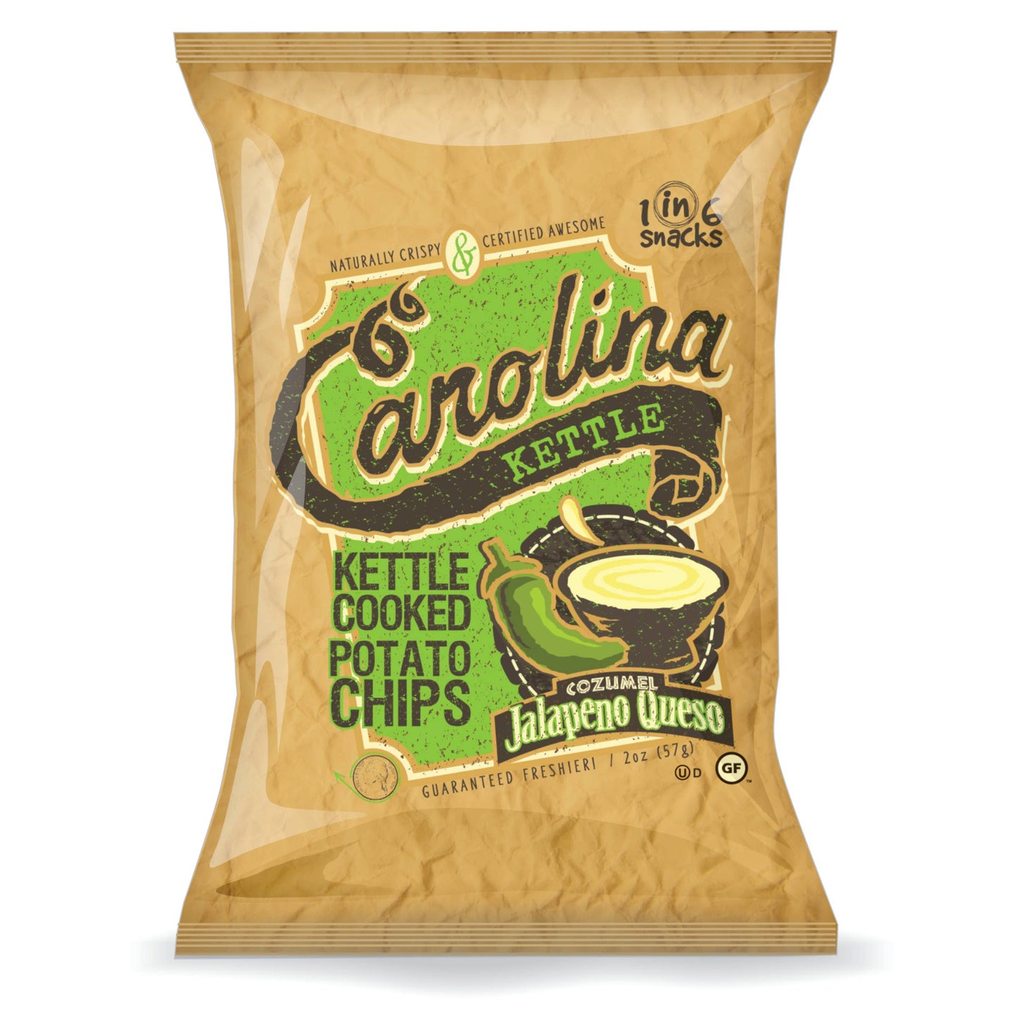 Jalapeno Queso Carolina Kettle Potato Chips 2 oz