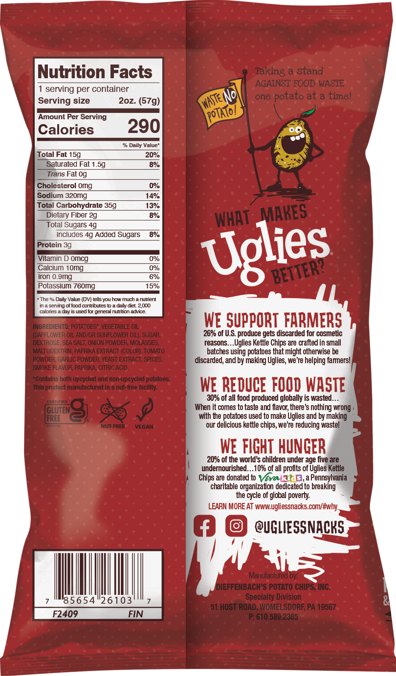 Uglies 2oz Bar-B-Que Kettle Cooked Potato Chips