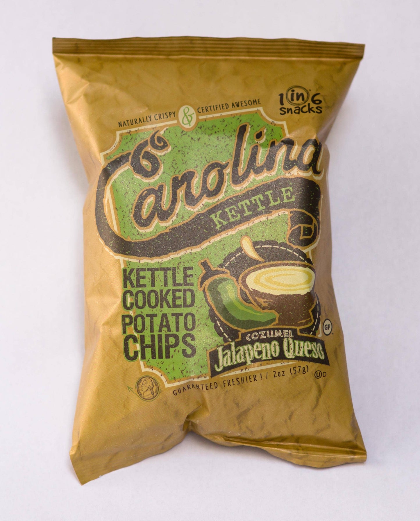 Jalapeno Queso Carolina Kettle Potato Chips 2 oz