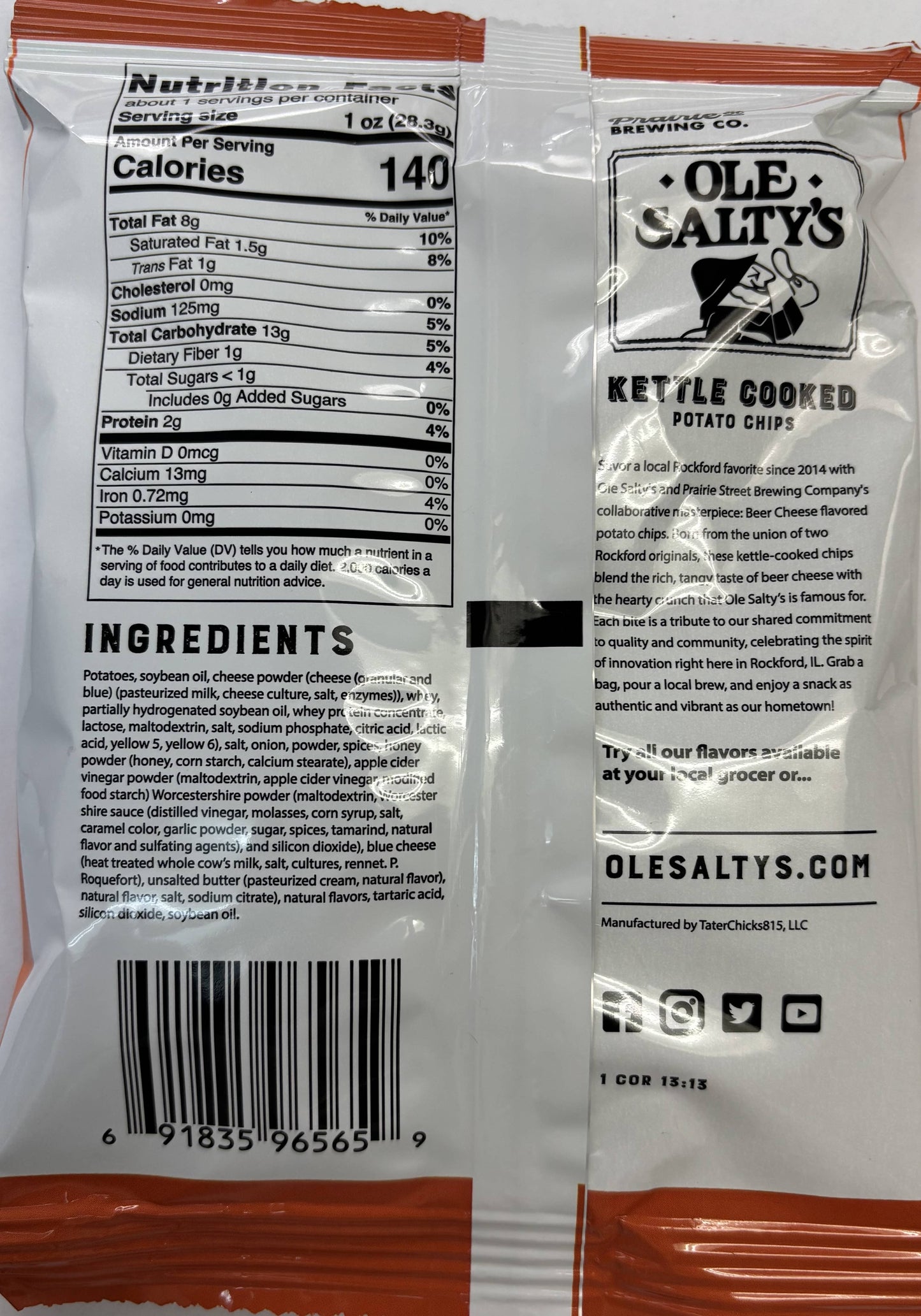 1.25oz Beer Cheese Kettle Cooked Potato Chips