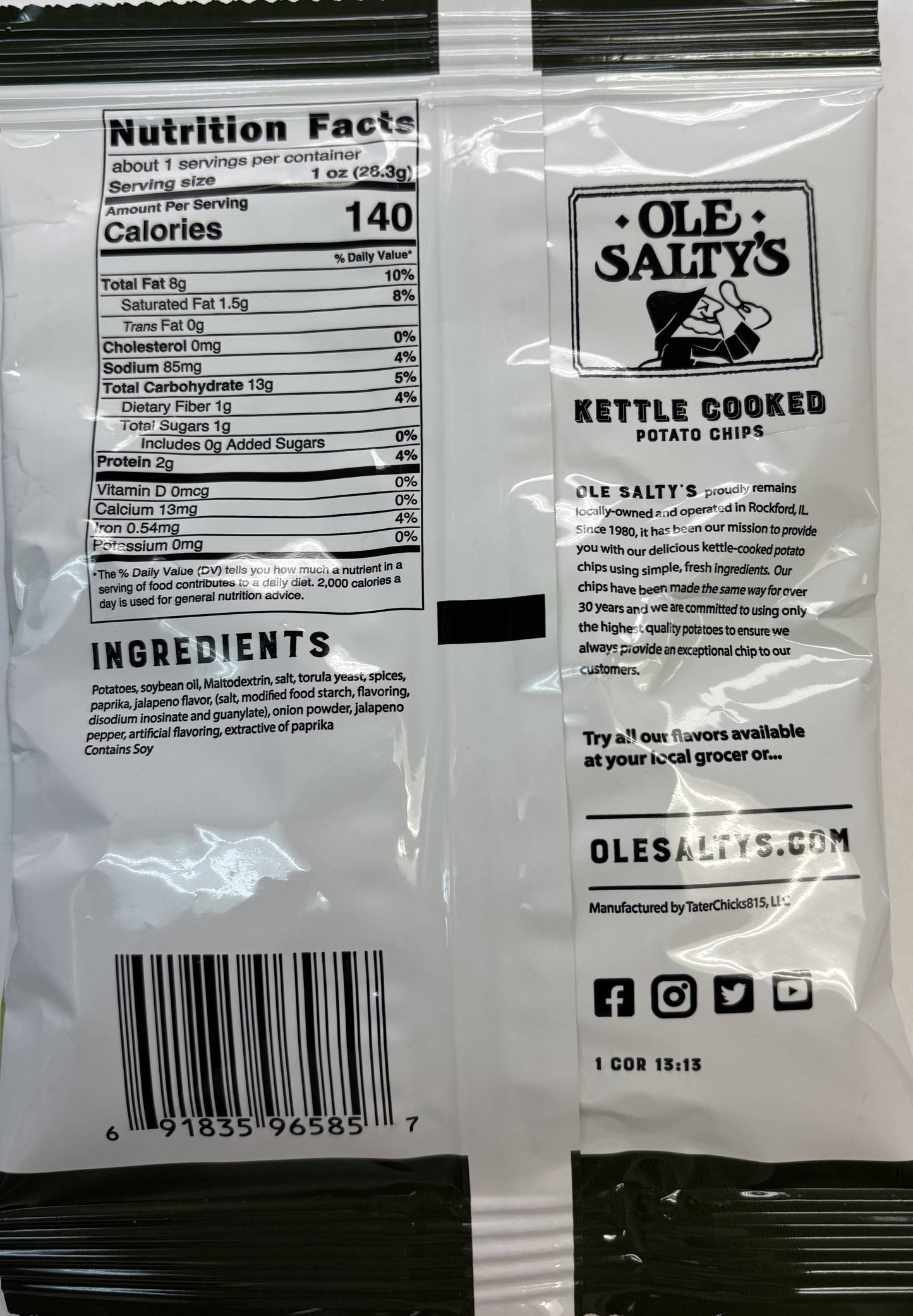 1.25oz Jalapeno Kettle Cooked Potato Chips