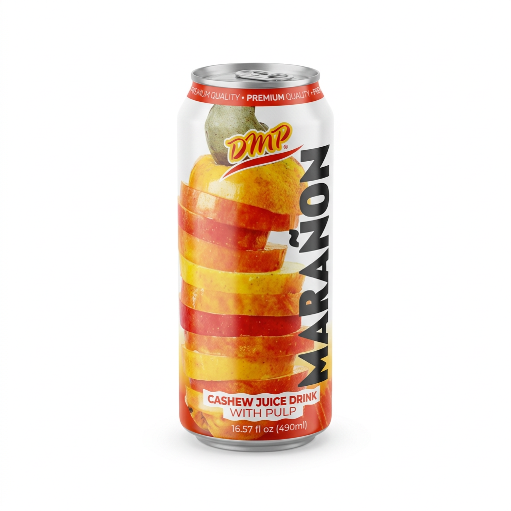 DMP cashew juice drink front on white background