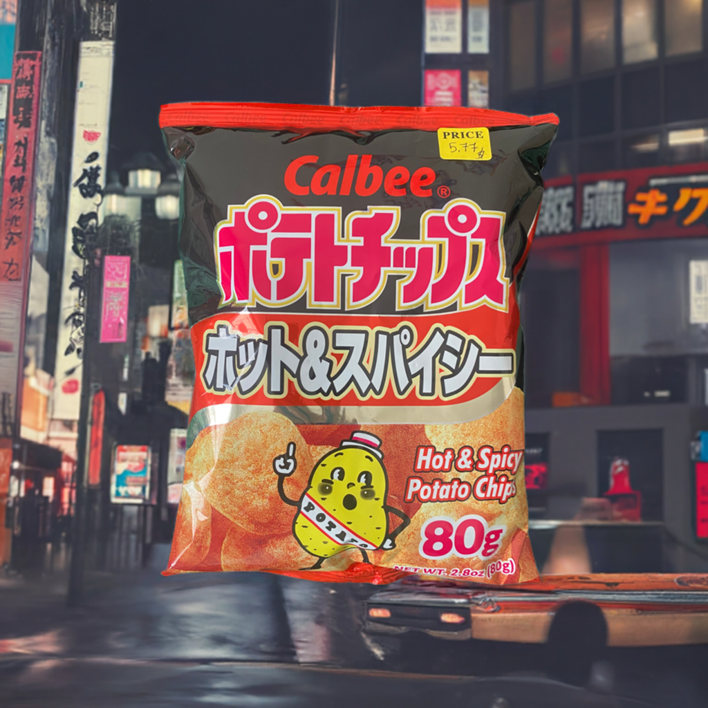 Hot n Spicy chips (Calbee)