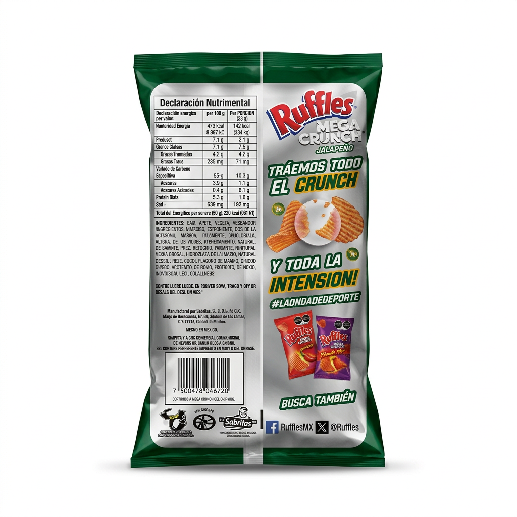 Ruffles Mega Crunch Jalapeño Chips