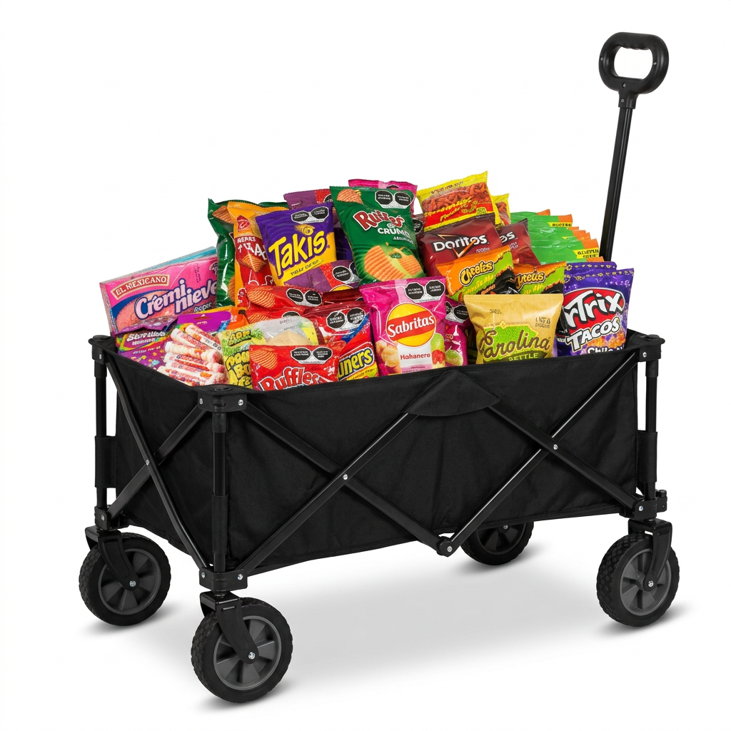 SPCYWRLD Fully Loaded Snack Cart